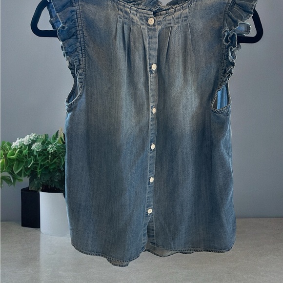 New Dear John Sleeveless Blue denim Top with Tags !! - Picture 2 of 8